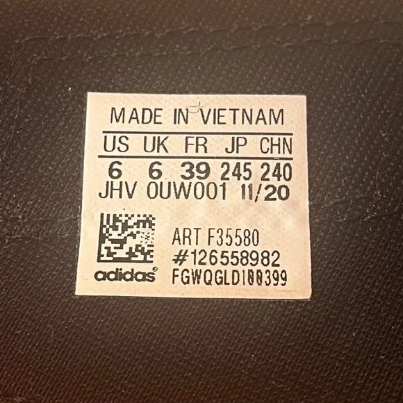 Adidas Adissage Slides Sandal Black/White/Black F35580 Men Sz 6; Women Sz 8 - Picture 5 of 5